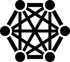 Hexagonal Interconnections Line Art Illustration Svg, Free Vectors File